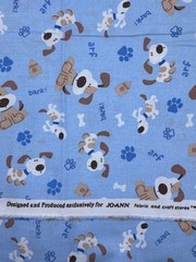 Blue Puppy Fabric by JoAnn Cotton 44″ 1 Yard
