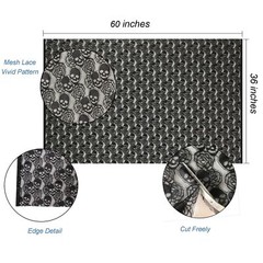 60 * 36 inches Lace Fabric, 1 Yard Black Skull Pettern Lace Fabric, 1 yd Non-…