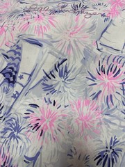 LILLY PULITZER Fabric Lot 2 Sea To Shining Sea 37”L x 19”W Canvas Panels 🩷💙