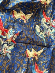 SHAMUSH & SONS ANGEL CHRISTMAS COTTON FABRIC 2 YARDS