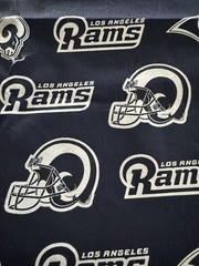 Los Angeles Rams Cotton Fabric 1 Yard & 7 Inches