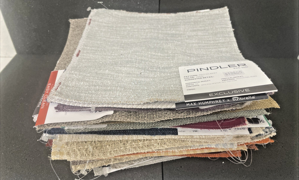 Fabric Samples Square Piece Pindler Lot of 70 PC Multi Color Design