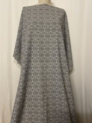 100% Fine Cotton Poplin Printed Gray White Joann Fabric 1 .5 Yard Long 45″ W