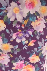 2.0 Yards Timeless Treasures Fabric Quilter’s Garden Eaton Purple Pink Flowers