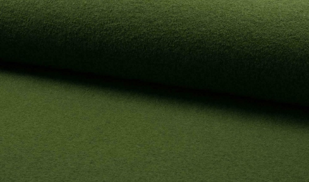 Luxury 100% Boiled Wool Fabric Material – OLIVE