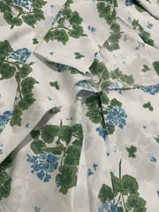 $158 Matouk Italy New 500TC Cotton Percale 120” Geranium By YARD Fabric Blue