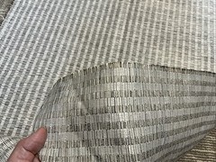 Designer Fabric Remnant Gray/beige 25” X 66” Metallic Thread