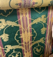VINTAGE Fadini Borghi Damascus Floral Cotton Fabric. €120 Per 3 Meters