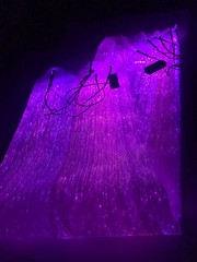 LED Light up Optic Fiber Fabric (100×140 cm,2 controllers )