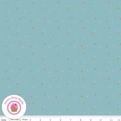 Riley Blake SPARKLER BASICS 650BL Blue Green Silver Gold Metallic Quilt Fabric