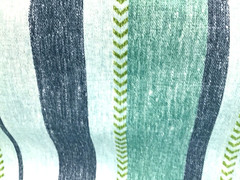 Richloom Outdoor Striped Fabric with Green Blue Weekender Lagoon by The Yard
