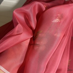 SILK Pink-Red, FABRIC 10 Yards x 22 Inches Wide or 360 Inches x 22 Wide