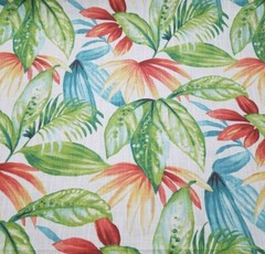 Shady in Opal BTY Richloom 100% Cotton Slub Duck 54″ Wide Colorful Tropical Fern