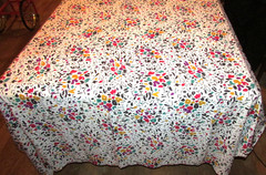 appox. 6 yards! of multicolor synthetic fiber fabric 136 x 58 inches