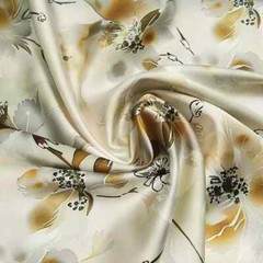58” Wide By Yard Floral Silky Stretch Charmeuse Material Fabric Elastic Satin
