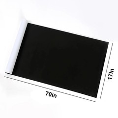 Suede Wrap Self-Adhesive Black Suede Car Interior Wrap 17in x 70in Microfiber…