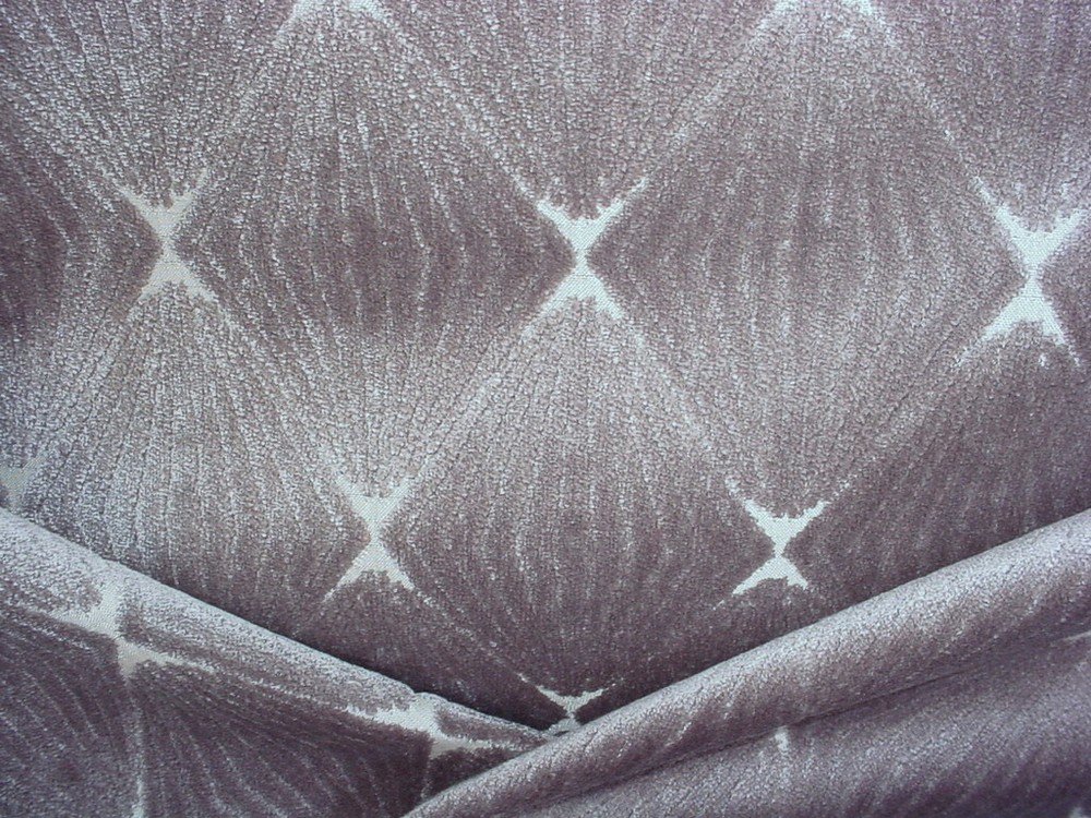 8-1/2Y Kravet 35735 Silvery Grey Light Chevron Velvet Drapery Upholstery Fabric