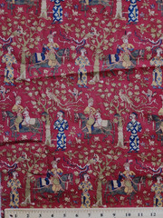 Vintage 46″ wide x 24″ Long Waverly remanent fabric Oriental “Persia” Ornate