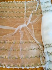 Floral Embroidered Organza Fabric for Sewing/Crafts/Bridal/55″ Wide
