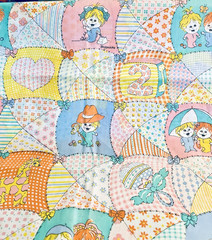 VTG `80`s “Huggables” by Princess Fabrics Cheater Patchwork Quilt BTFQ