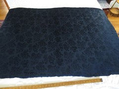 4431. NAVY FLORAL BRUSHED Home Decor, Crafts SYNTHETIC FABRIC – 65″ x 1 yd.