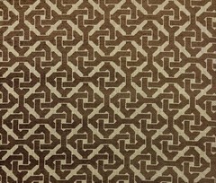 CLARENCE HOUSE MESSINA BROWN GEOMETRIC GATE KEY MULTIUSE FABRIC BY THE YARD 51″W