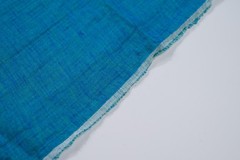 Luxury Reversible Double Face Linen Cotton Shirt Fabric Green Blue 210g 2.4m
