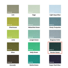 Hunter Green 100% Pure Mulberry Silk Fabric by the Yard