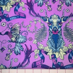 Stag and Thistle by Northcott 7 Fat Quarters Bundle Stag Birds Floral Cotton