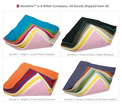 Polar Fleece Fabric Bundle,Fat Squares,20x20cm x 10 Colors,4 Themes Neotrims UK