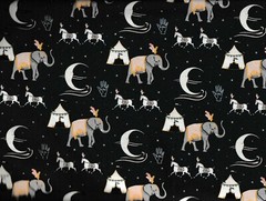 Night Circus navy elephants Camelot fabric