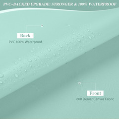 100% Waterproof Outdoor Fabric by the Yard, 58″ W 600D Marine Canvas Fabric with