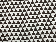PERENNIALS GEO TRIANGLE BROWN IVORY OUTDOOR INDOOR JACQUARD FABRIC BY YARD 54″W