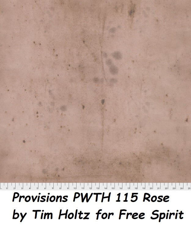 Provisions Tonal Cotton Quilt fabric BTY Tim Holtz / Free Spirit PWTH 115 Rose