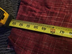 Thick plaid red flannel material Dark Red 42 X 53 Camping And Other Outside Gear
