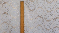 Fawn Circles Sheer Curtain Fabric By The Yard, Fawn Sheer Curtain Fabric