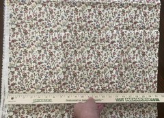 VTG Hoffman International “Tea Time” Small Pink Purple Floral On Tan Fabric 4 Yd