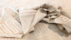 Clarke & Clarke Emma J Shipley Mikkel Citron Linen Cotton Decorator Fabric