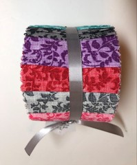 Blender Fabric Roll~20 Strip Cotton Jelly Roll~2.5″ x 42″~10 Designs 2 ea~Multi