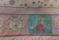 VIP Pastel Baby Theme Pre Quilted Panel Quilt or Wall Hanging Nursery
