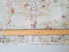 1 Yard Clarke and Clarke Coppice Summer Garden Fabric Birds Animals Trees Whimsy