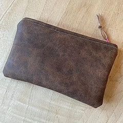 NAT Leathers | Brown Distressed 2 Tone Oily Faux Vegan Leather PU (Peta Approved