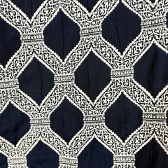 Blue and White Lattice Upholstery Fabric 3.5 yds Recover Sofa Chair Ottoman