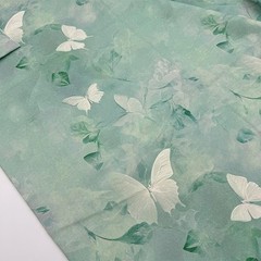 1M Chinese Style Butterfly Flower Printed Fabric Material Sew Tablecloth Fabric
