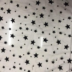 Black Star Flocking Tulle Lace Fabric Star Embroidery Lace Bridal Dress Fabric