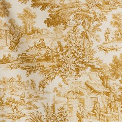 Toile de Jouy Various Colors by the Metre | Height 280cm | 100% Cotton