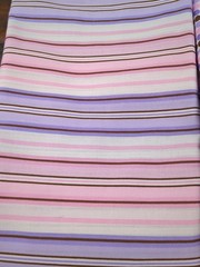 Lot of Fabric, stripes and circles, pink and purple, 2lb 5oz