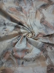 Lightweight Woven Fabric 45” Wide Beige Abstract Whimsical Print Cottonblend BTY