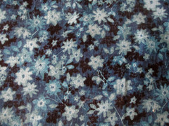 5 YDS SHADES OF BLUE FLOWERS 100% COTTON FABRI-QUILT OOP