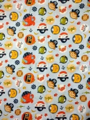 nautical ocean ship pirate fun fabric 20 by 21 inch